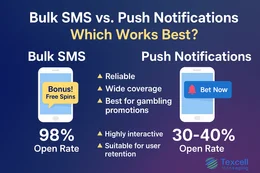 Bulk SMS vs. Push Notifications: Which Works Best for Gambling Promotions?